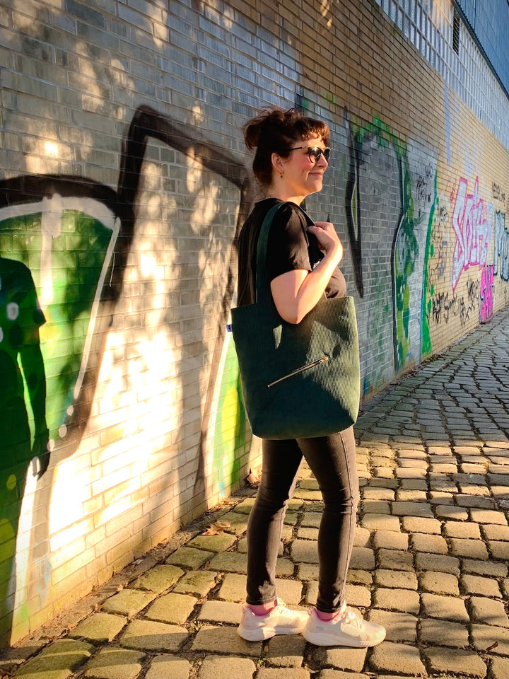 Cord Shopper Waldgrün