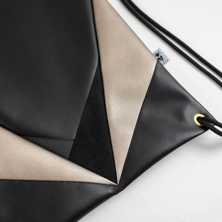 Turnbeutel Dreiecke Platin Gold