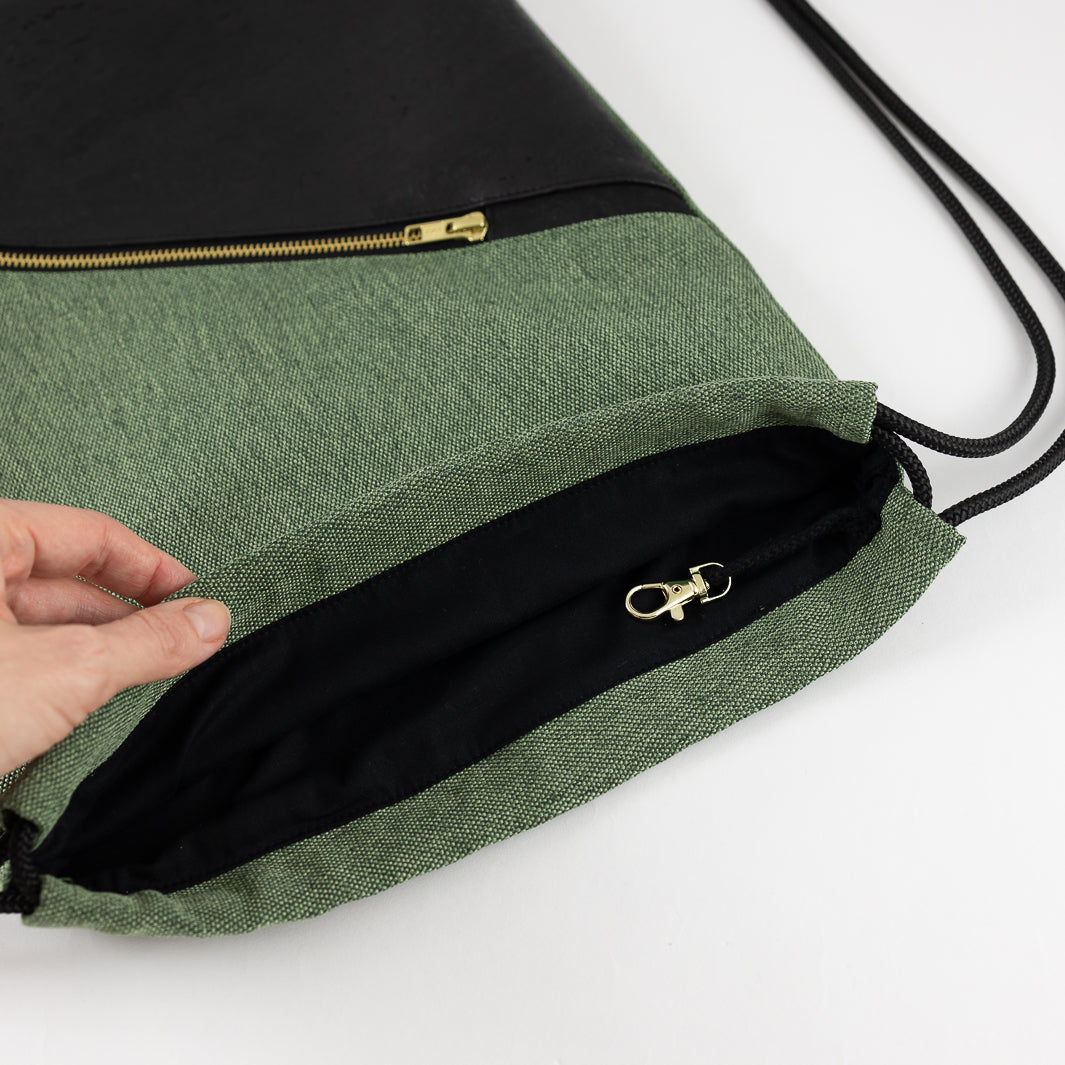 Wähle deine Materialkombination - Turnbeutel Kork & Canvas