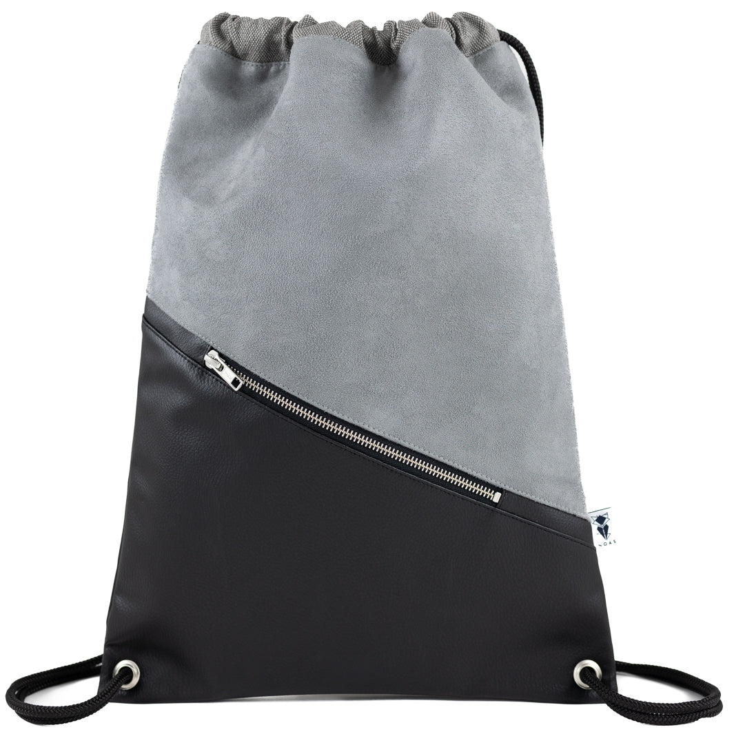 Gym Bag Turnbeutel Mit Kunstleder Gym Bag Grey Love