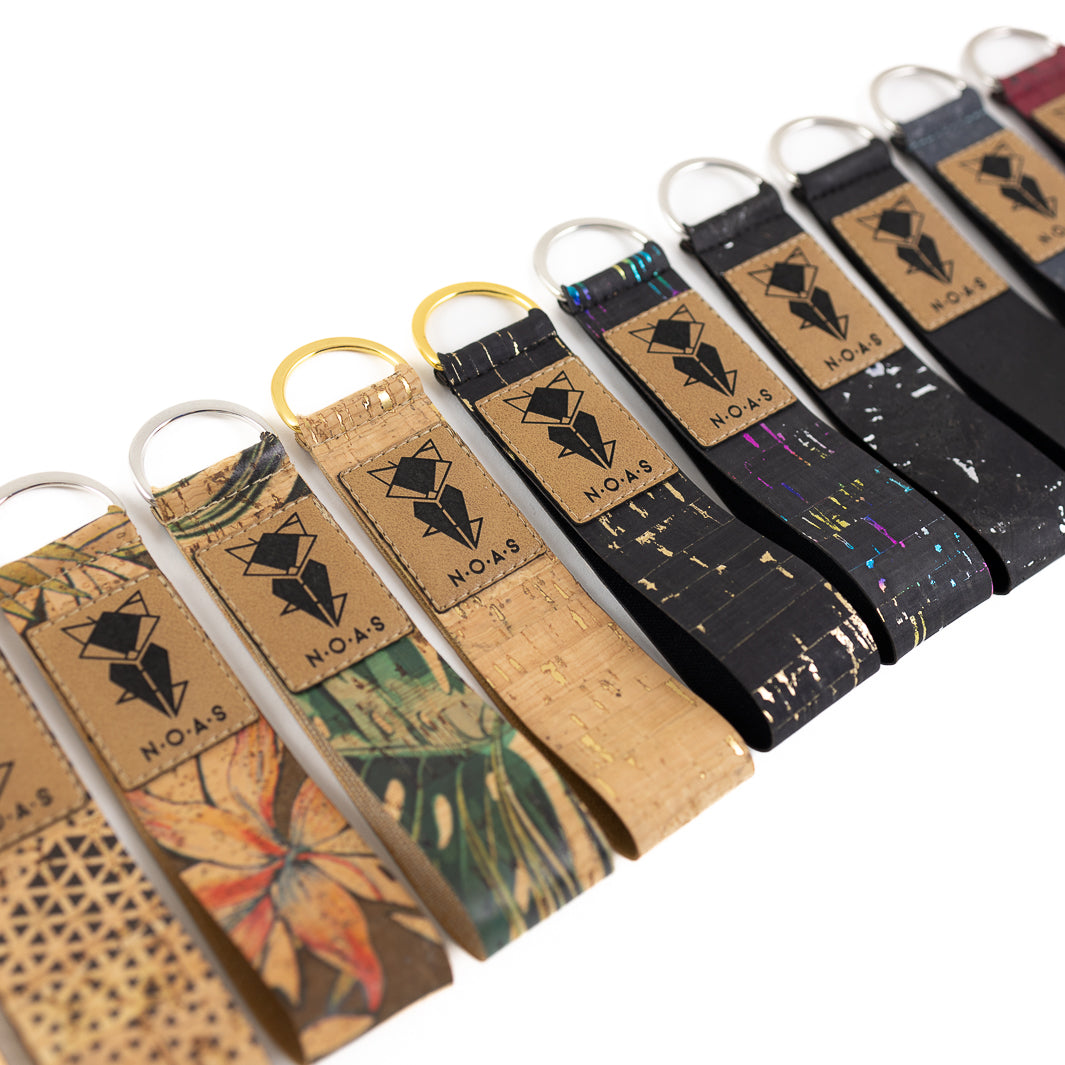 cork burgundy keychain