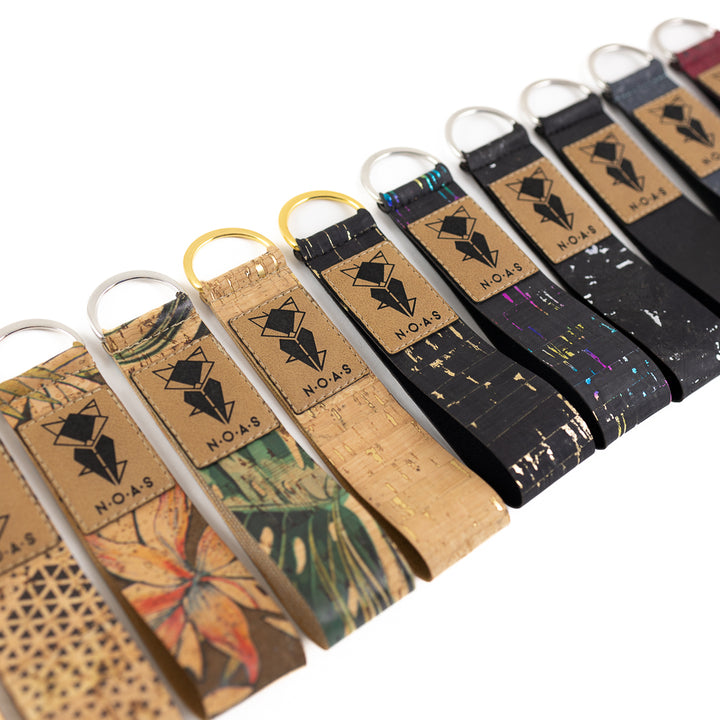 cork burgundy keychain
