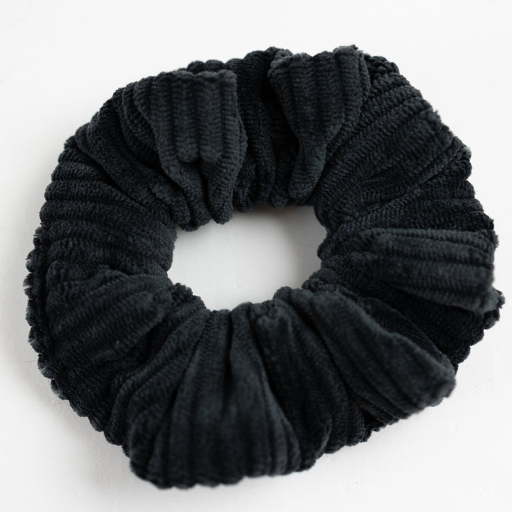 Scrunchie Cord Samt Dunkelgrau