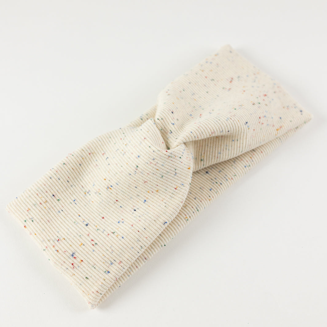 Knoten-Stirnband Rainbow aus Biobaumwolle