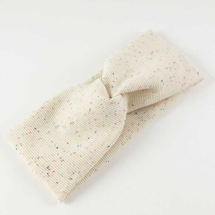 Knoten-Stirnband Rainbow aus Biobaumwolle