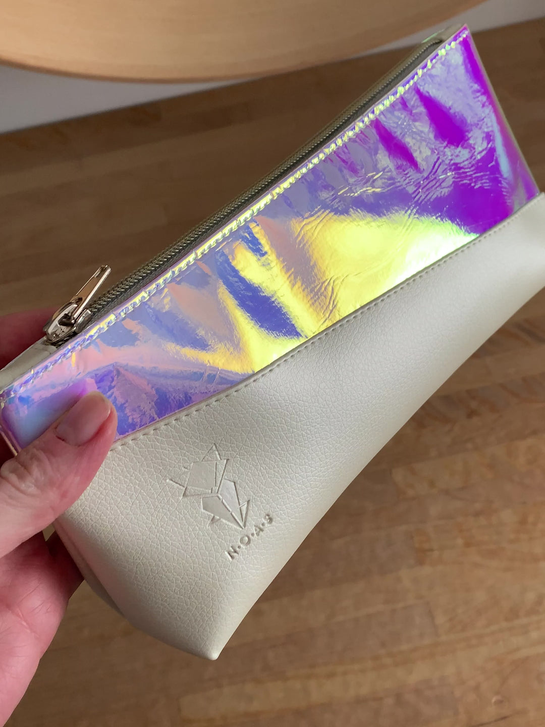 Kosmetiktasche Holo Rainbow Perlmutt