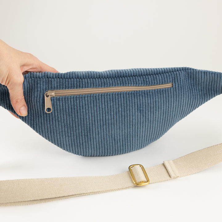 Bauchtasche Cord Himmelblau Size L