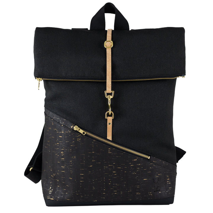 NOAS Rolltop Rucksack Everyday Size M mit nach unten geklapptem Rolltop zur Darstellung der Höhe im eingerollten Zustand