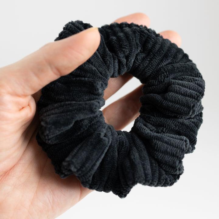 Scrunchie Cord Samt Dunkelgrau