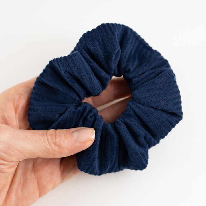 Scrunchie Cord Samt Dunkelblau