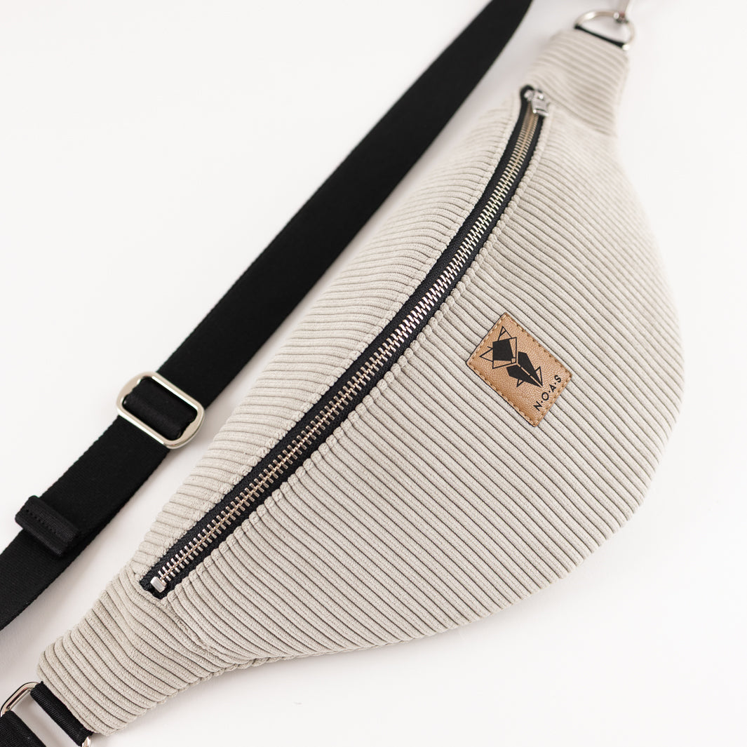 Bauchtasche CORD Greige Size L