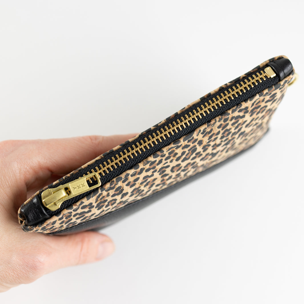 Mini-Geldbörse Kork Leo mit Kartenfächern