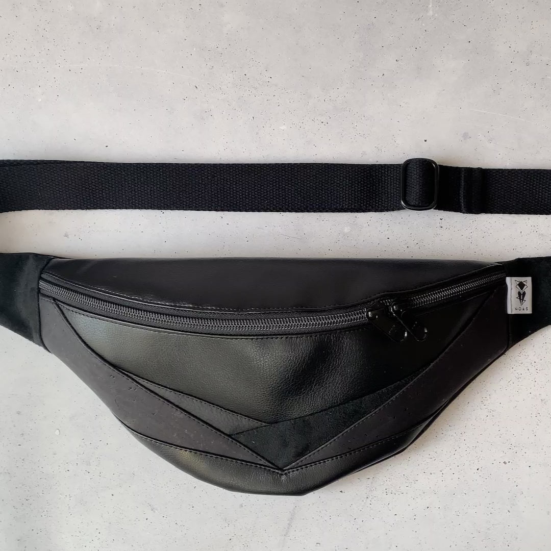 Bauchtasche Dreiecke Platin Gold Size L