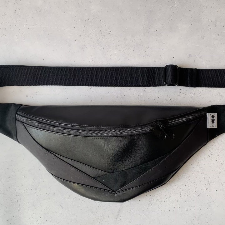 Bauchtasche Dreiecke Platin Gold Size L