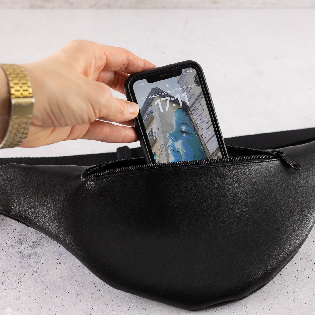 Bauchtasche Dreiecke Platin Gold Size L